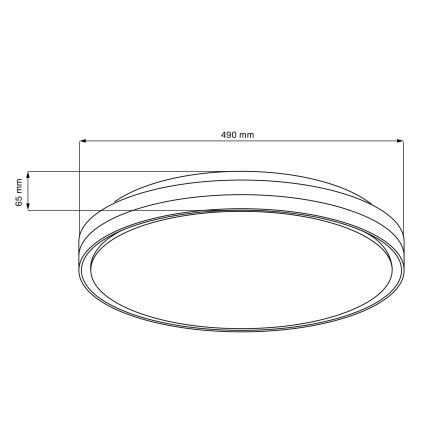 Himmennettävä kylpyhuoneen LED-kattovalaisin CASSANDRA LED/72W/230V halkaisija 49 cm 3000-6000K IP44 + kauko-ohjaus