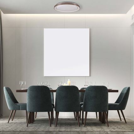 Himmennettävä kylpyhuoneen LED-kattovalaisin GRAŻYNA LED/72W/230V 3000-6000K halkaisija 51 cm IP44 harmaa + kauko-ohjaus