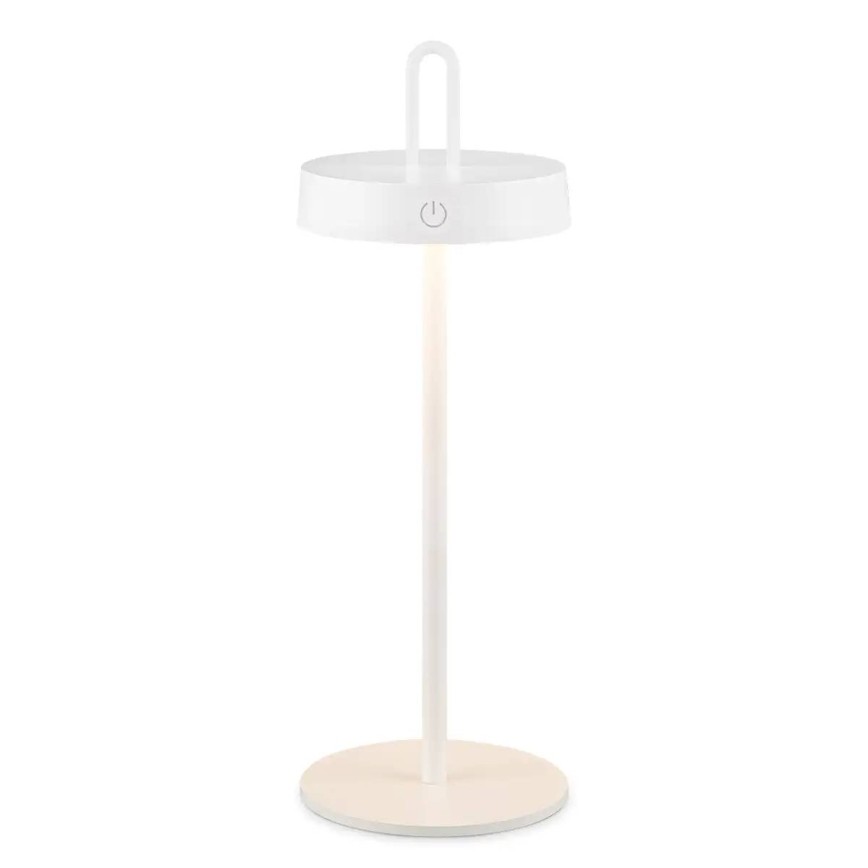 LED-himmennettävä ulkokäyttöön tarkoitettu ladattava kosketusohjattu pöytälamppu SHINE LED/1,5W/3,7V 3000 mAh IP44 valkoinen