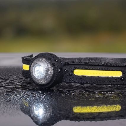 Himmennettävä ladattava LED-otsalamppu punaisella valolla, 5V, IPX4, 550 lm, 600 mAh