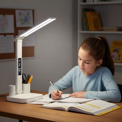 LED-himennettävä ladattava pöytälamppu NOBLITE P LED/5W/5V 3000/4000/6000K 2200 mAh valkoinen