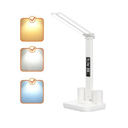 LED-himennettävä ladattava pöytälamppu NOBLITE P LED/5W/5V 3000/4000/6000K 2200 mAh valkoinen