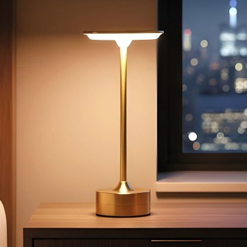 Himmennettävä ladattava LED-pöytävalaisin NEW YORK LED/1,8W/5V 2700K/4000K/6500K 1200 mAh kultainen