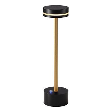 Himmennettävä ladattava LED-pöytävalaisin SAM LED/5W/5V 3600 mAh musta/kultainen