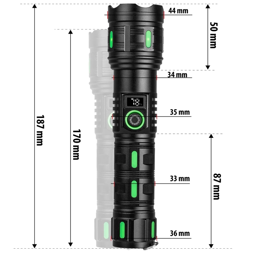 Himmennettävä LED-ladattava lyhty powerbank-toiminnolla LED/20W/5V IP44 1200 lm 5000 mAh
