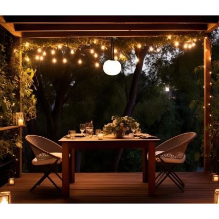 Himmennettävä ladattava LED-ulkovalaisin VENEZIA LED/1,5W/5V 2500K IP54 2600 mAh musta