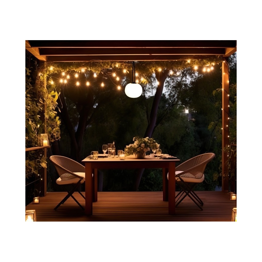 Himmennettävä ladattava LED-ulkovalaisin VENEZIA LED/1,5W/5V 2500K IP54 2600 mAh musta