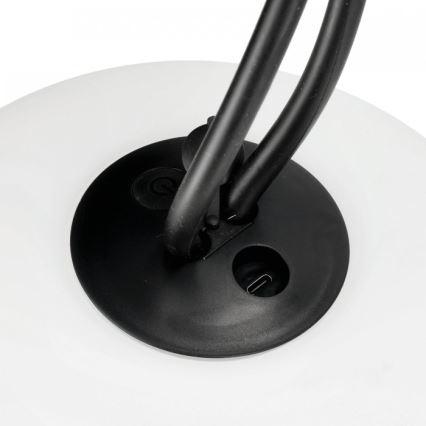 Himmennettävä ladattava LED-ulkovalaisin VENEZIA LED/1,5W/5V 2500K IP54 2600 mAh musta