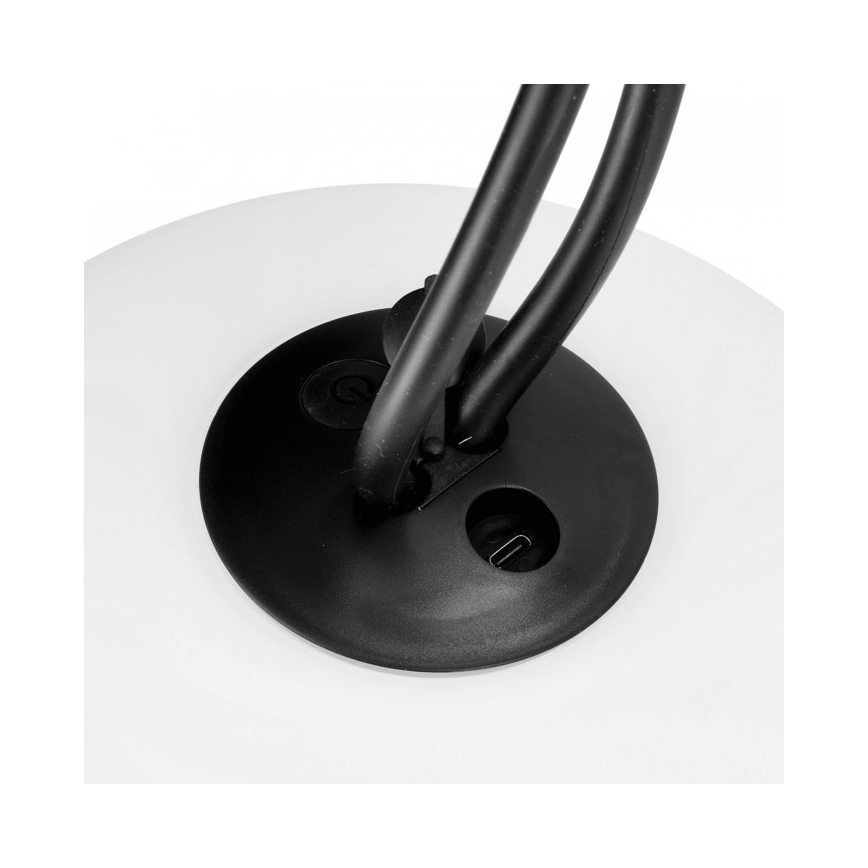Himmennettävä ladattava LED-ulkovalaisin VENEZIA LED/1,5W/5V 2500K IP54 2600 mAh musta