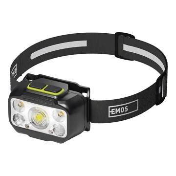 Himmennettävä ladattava otsalamppu LED/3xAAA/1000 mAh 3,7V