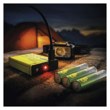 Himmennettävä ladattava otsalamppu LED/3xAAA/1000 mAh 3,7V