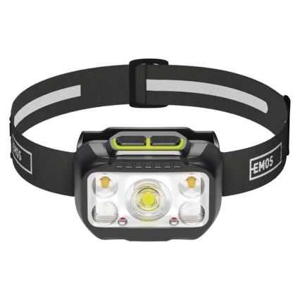 Himmennettävä ladattava otsalamppu LED/3xAAA/1000 mAh 3,7V