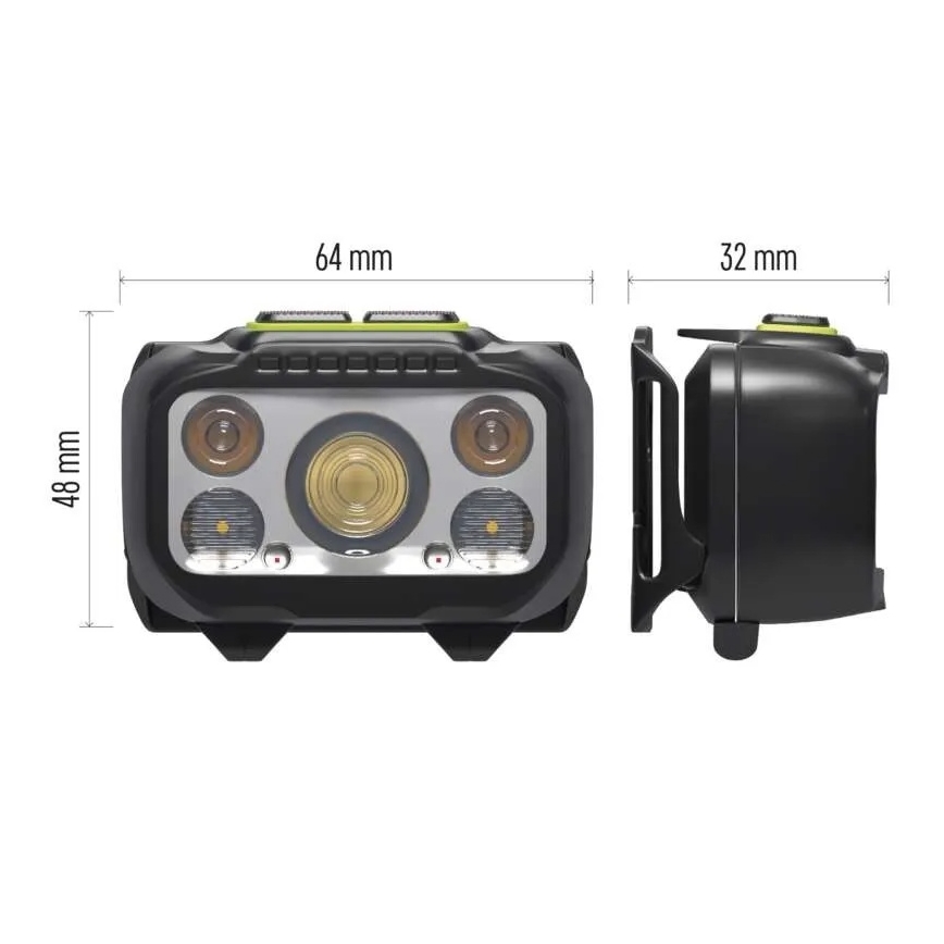 Himmennettävä ladattava otsalamppu LED/3xAAA/1000 mAh 3,7V