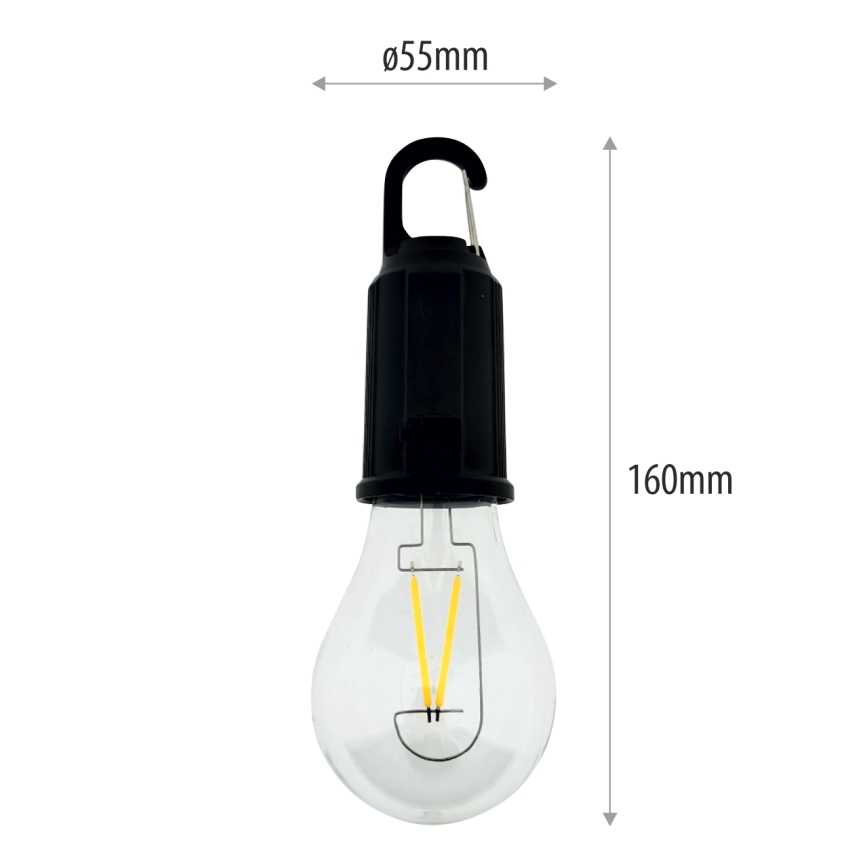 Himmennettävä ladattava ulkokäyttöinen riippuvalaisin LED/3W/5V 400 mAh IP44