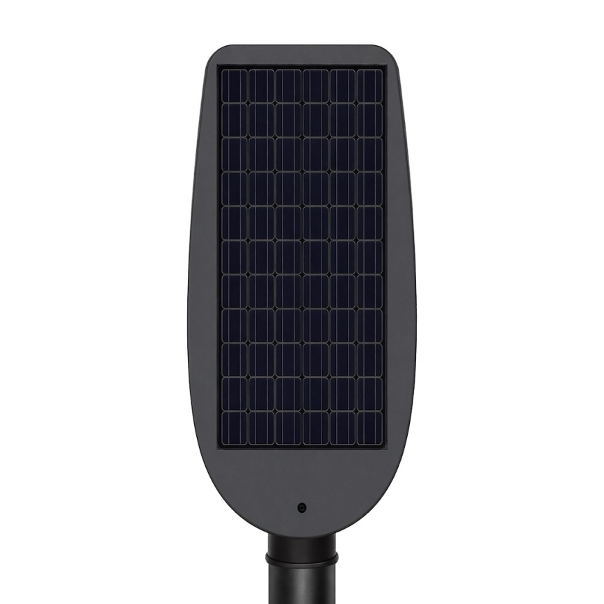 Himmennettävä LED-aurinkokatuvalaisin VENICE, anturilla, LED/50W/3,2V 4000 mAh IP65, musta + kaukosäädin
