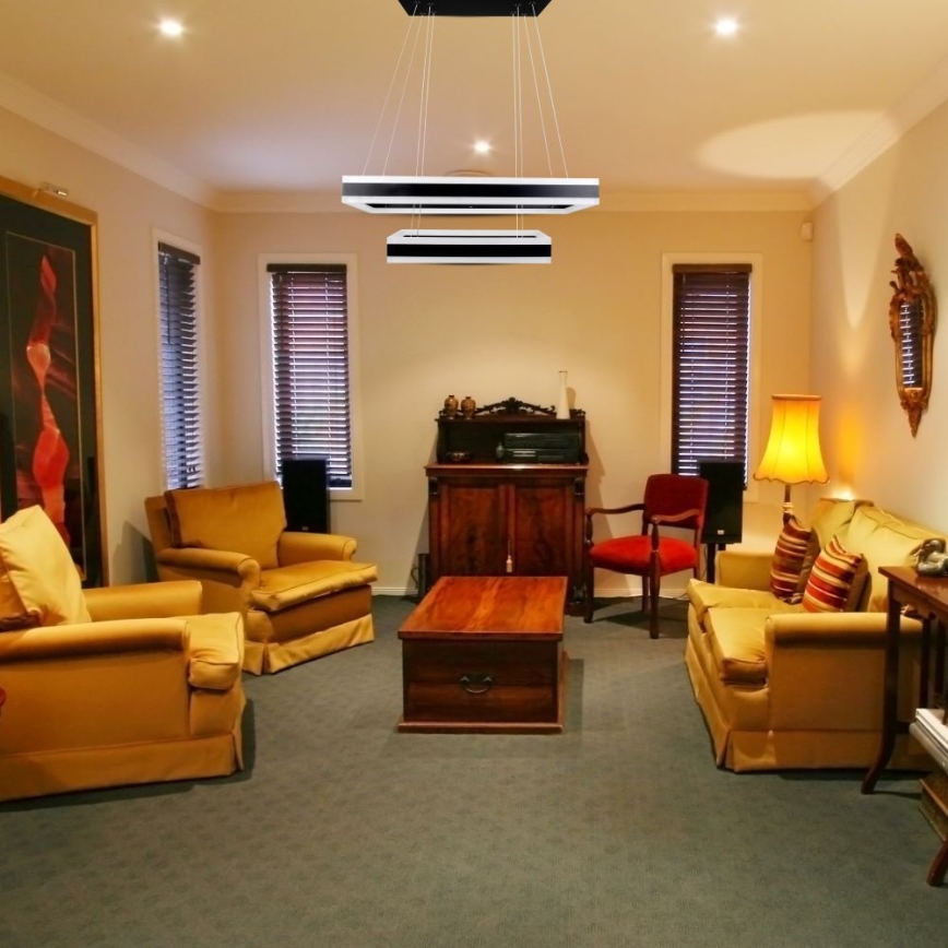 Himmennettävä LED-kattokruunu johdossa LED/113W/230V 3000K musta