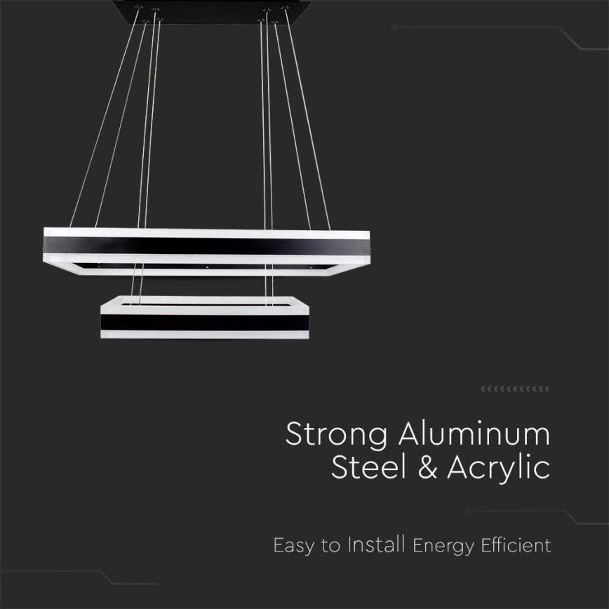 Himmennettävä LED-kattokruunu johdossa LED/113W/230V 3000K musta