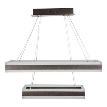 Himmennettävä LED-kattokruunu johdossa LED/113W/230V 3000K ruskea