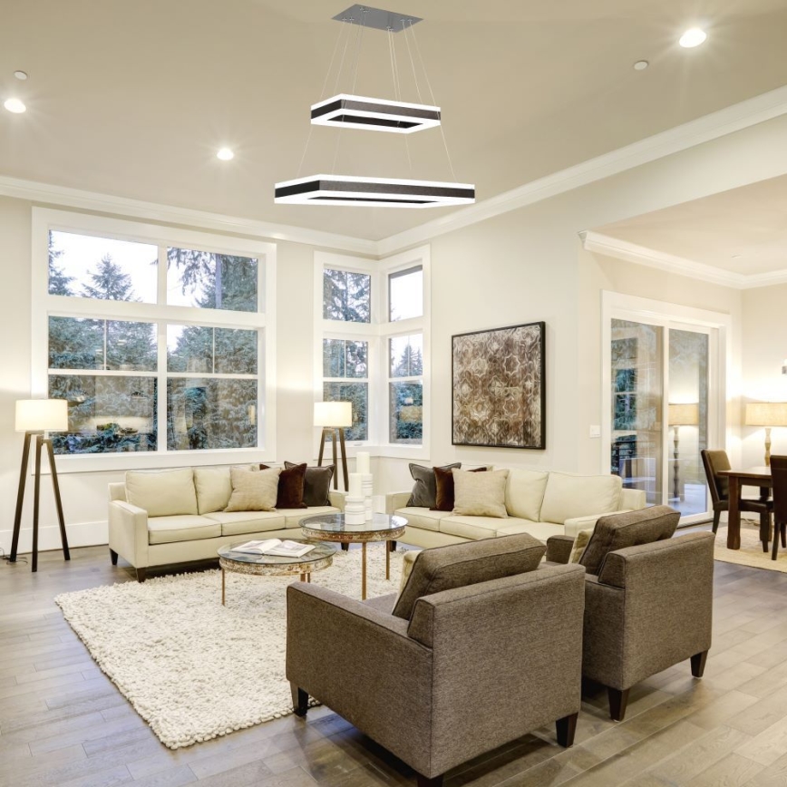 Himmennettävä LED-kattokruunu johdossa LED/113W/230V 3000K ruskea