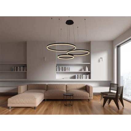 Himmennettävä LED-kattokruunu johdossa LED/125W/230V 3000-6500K halkaisija 80 cm + kauko-ohjaus