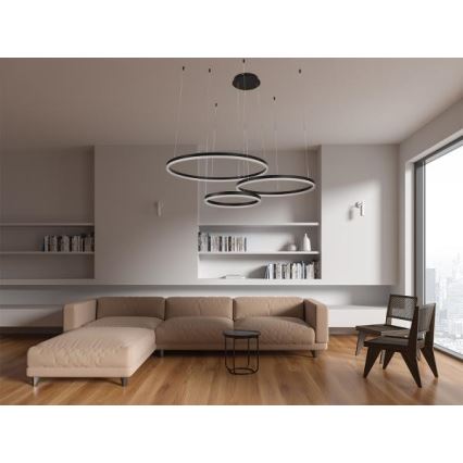 Himmennettävä LED-kattokruunu johdossa LED/125W/230V 3000-6500K halkaisija 80 cm + kauko-ohjaus