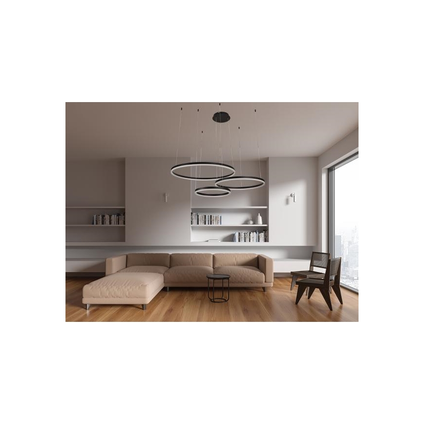 Himmennettävä LED-kattokruunu johdossa LED/125W/230V 3000-6500K halkaisija 80 cm + kauko-ohjaus