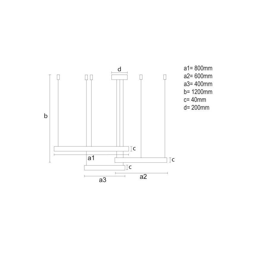Himmennettävä LED-kattokruunu johdossa LED/125W/230V 3000-6500K halkaisija 80 cm + kauko-ohjaus