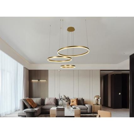 Himmennettävä LED-kattokruunu johdossa LED/125W/230V 3000-6500K halkaisija 80 cm + kauko-ohjaus