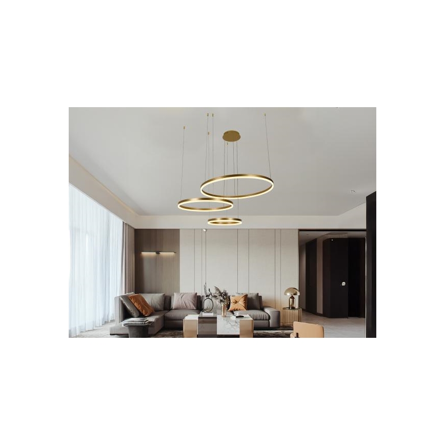 Himmennettävä LED-kattokruunu johdossa LED/125W/230V 3000-6500K halkaisija 80 cm + kauko-ohjaus