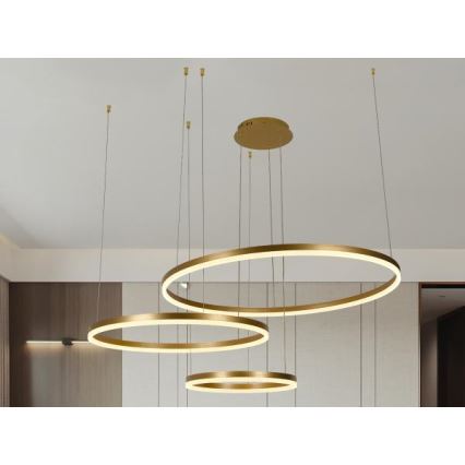 Himmennettävä LED-kattokruunu johdossa LED/125W/230V 3000-6500K halkaisija 80 cm + kauko-ohjaus