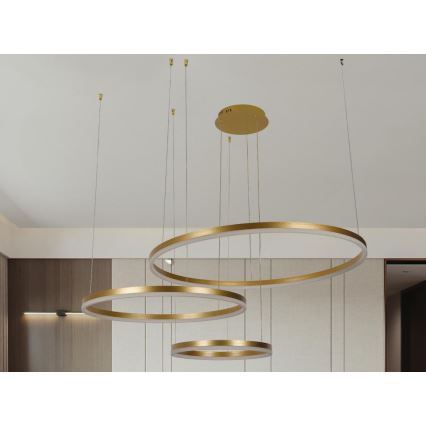 Himmennettävä LED-kattokruunu johdossa LED/125W/230V 3000-6500K halkaisija 80 cm + kauko-ohjaus