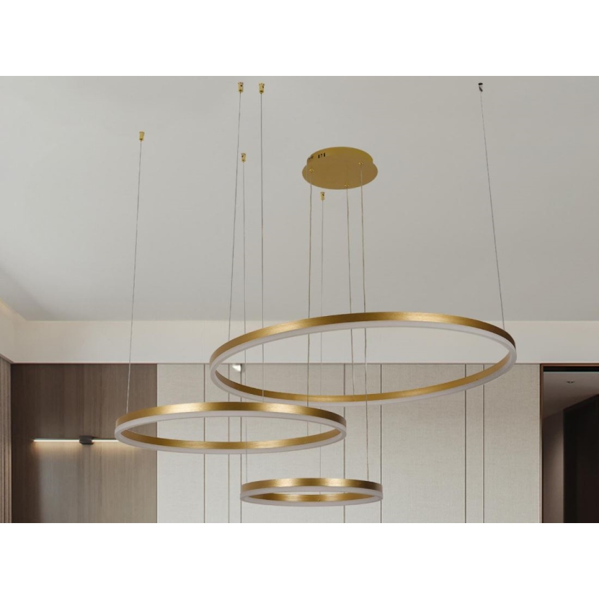 Himmennettävä LED-kattokruunu johdossa LED/125W/230V 3000-6500K halkaisija 80 cm + kauko-ohjaus