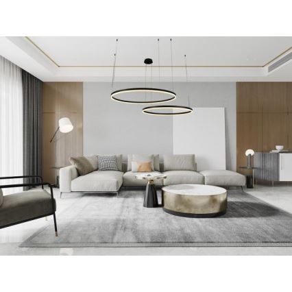 Himmennettävä LED-kattokruunu johdossa LED/128W/230V 3000-6500K halkaisija 100 cm + kauko-ohjaus