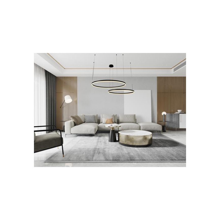 Himmennettävä LED-kattokruunu johdossa LED/128W/230V 3000-6500K halkaisija 100 cm + kauko-ohjaus