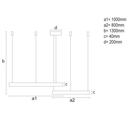 Himmennettävä LED-kattokruunu johdossa LED/128W/230V 3000-6500K halkaisija 100 cm + kauko-ohjaus