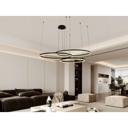 Himmennettävä LED-kattokruunu johdossa LED/170W/230V 3000-6500K halkaisija 100 cm + kauko-ohjaus