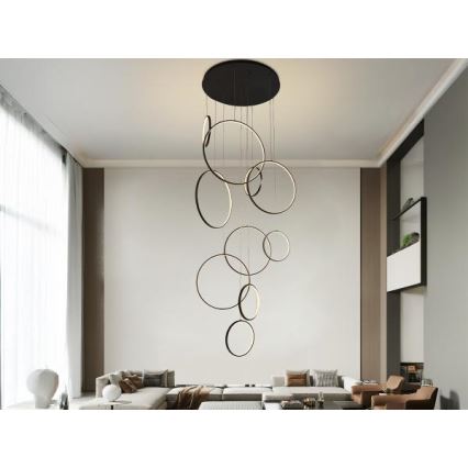 Himmennettävä LED-kattokruunu johdossa LED/290W/230V 3000-6500K halkaisija 60 cm + kauko-ohjaus