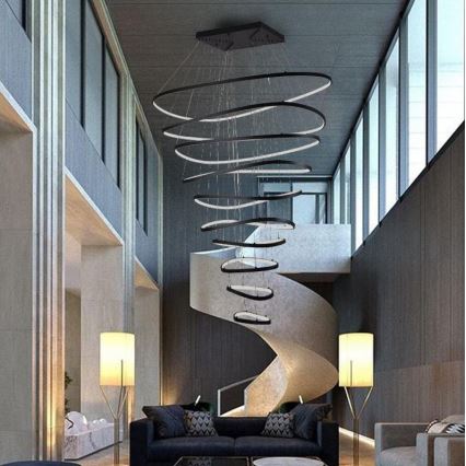 Himmennettävä LED-kattokruunu johdossa LED/370W/230V 3000-6500K halkaisija 100 cm + kauko-ohjaus