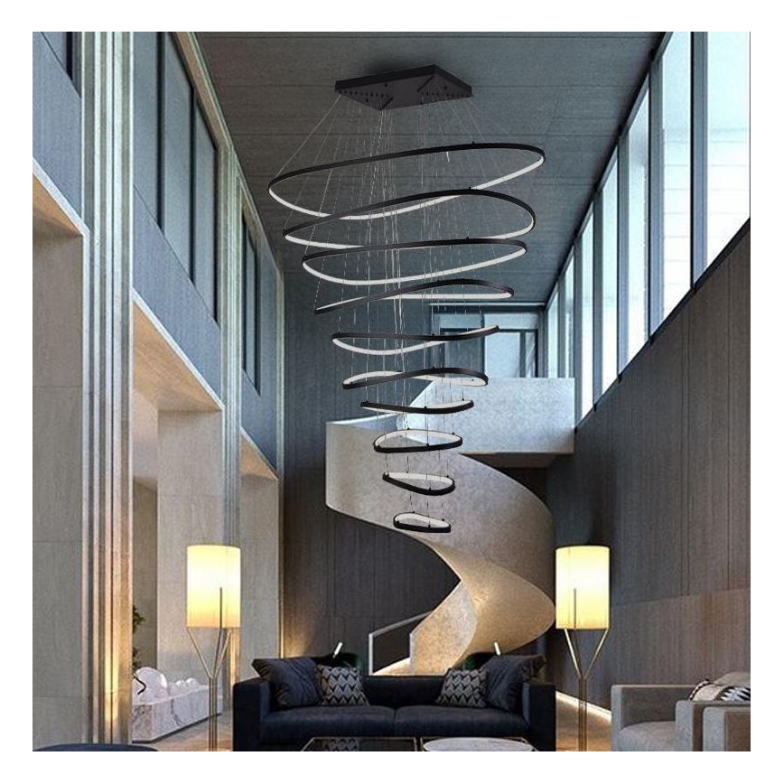 Himmennettävä LED-kattokruunu johdossa LED/370W/230V 3000-6500K halkaisija 100 cm + kauko-ohjaus