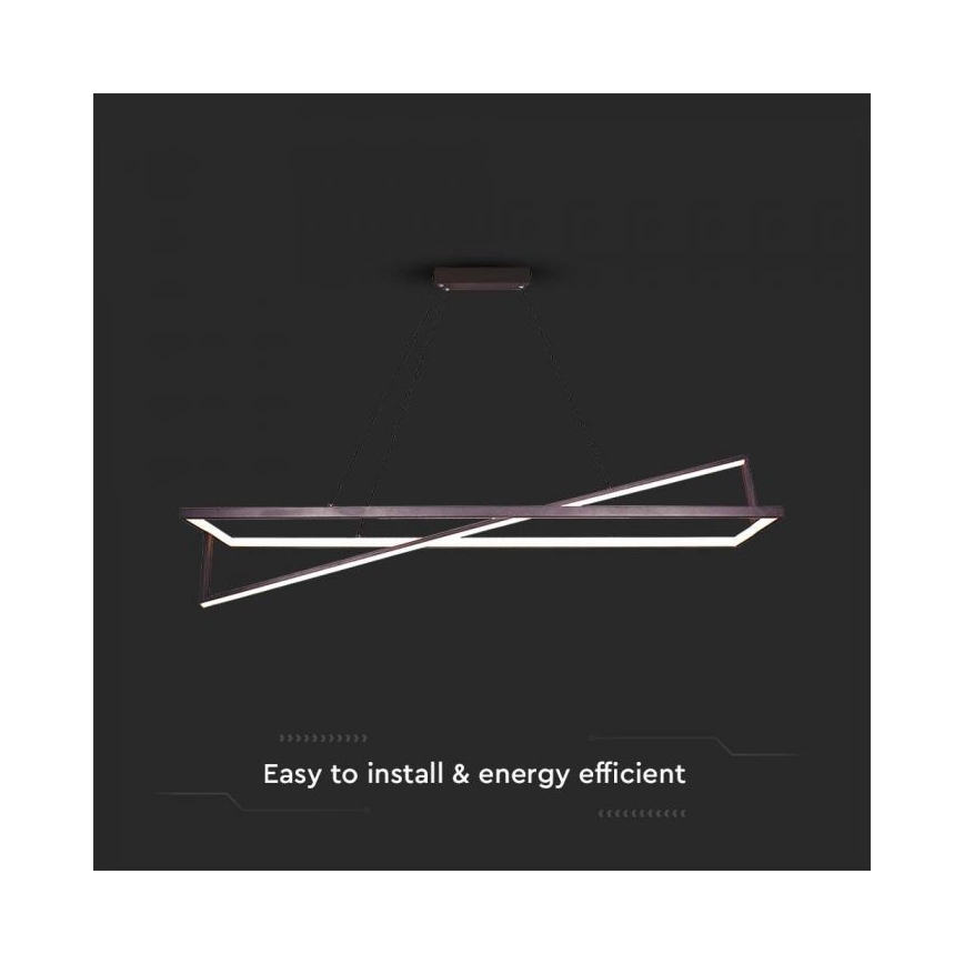 Himmennettävä LED-kattokruunu johdossa LED/45W/230V 3000K 114 cm musta