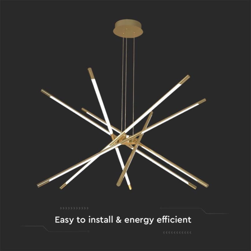 Himmennettävä LED-kattokruunu johdossa LED/50W/230V 3000K kulta