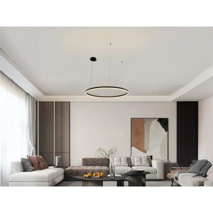 Himmennettävä LED-kattokruunu johdossa LED/55W/230V 3000-6500K halkaisija 80 cm + kauko-ohjaus