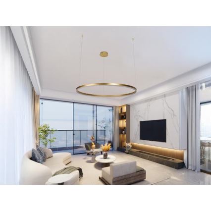 Himmennettävä LED-kattokruunu johdossa LED/55W/230V 3000-6500K halkaisija 80 cm + kauko-ohjaus