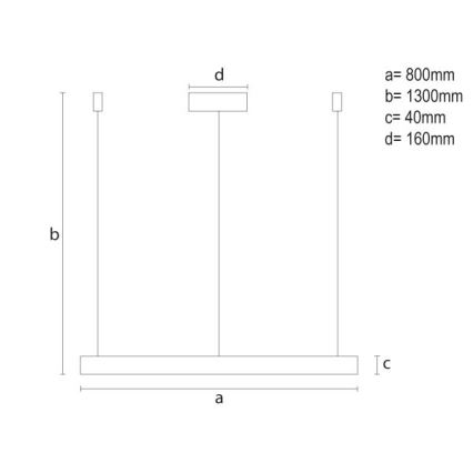 Himmennettävä LED-kattokruunu johdossa LED/55W/230V 3000-6500K halkaisija 80 cm + kauko-ohjaus