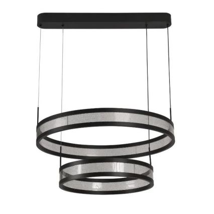 Himmennettävä LED-kattokruunu johdossa LED/70W/230V 3000-6500K halkaisija 60 cm musta + kauko-ohjaus