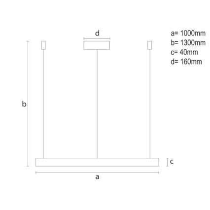 Himmennettävä LED-kattokruunu johdossa LED/72W/230V 3000-6500K halkaisija 100 cm + kauko-ohjaus