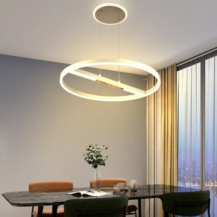 Himmennettävä LED-kattokruunu johdossa LED/75W/230V 3000-6500K halkaisija 60 cm + kauko-ohjaus