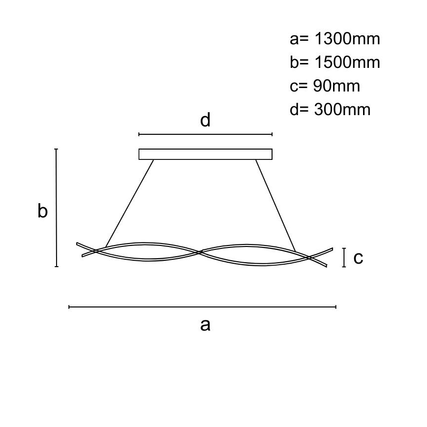 Himmennettävä LED-kattokruunu johdossa LED/80W/230V 3000-6500K + kauko-ohjaus