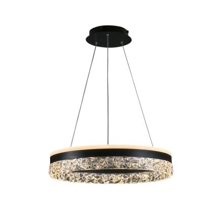 Himmennettävä LED-kattokruunu johdossa LED/80W/230V 3000-6500K musta + kauko-ohjaus