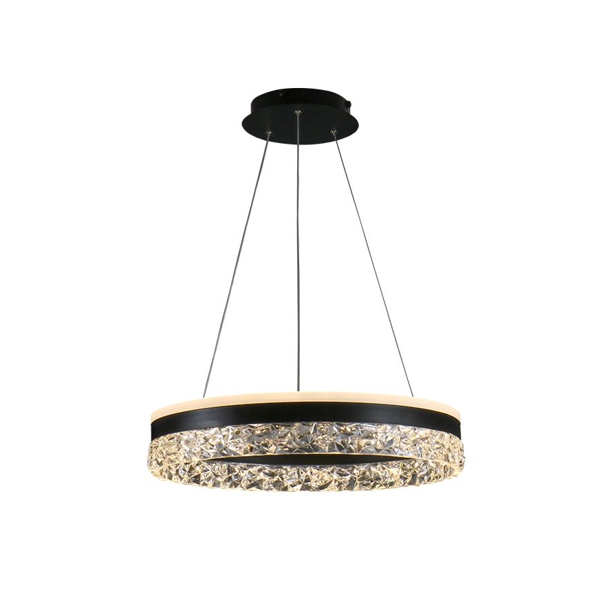 Himmennettävä LED-kattokruunu johdossa LED/80W/230V 3000-6500K musta + kauko-ohjaus